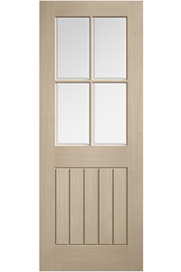 LPD Mexicano Blonde Oak 4 Light Glazed Internal Door - Pre Finished