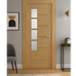 Mendes ISEO Deluxe Quarter Cut Offset 4 Light FD30 Fire Door - Pre Finished