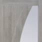 XL Joinery Salerno Clear Glazed White Grey Laminate Internal Door - Pre Finished