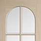 LPD Mexicano Blonde Oak 4L Clear Glazed Arched Square Top Door - Pre Finished