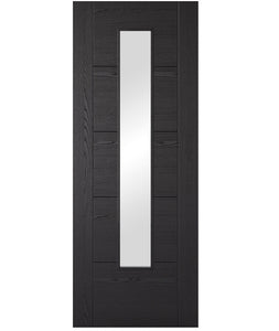 LPD Vancouver Charcoal Black 1 Long Light Clear Glazed Door - Pre Finished