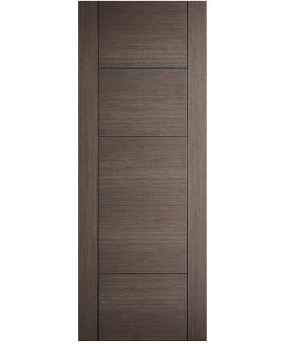 LPD Vancouver Chocolate Grey 5 Panel Internal Door - Pre Finished