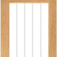 Deanta Ely 1L Full Glass Oak Internal Door - Unfinished