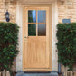 LPD Cottage 4 Light Glazed Oak External Door - Unfinished