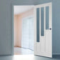 LPD Coventry White Primed Glazed 3L Internal Door