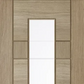 LPD Edmonton Glazed Light Grey Oak Internal Door - Pre Finished