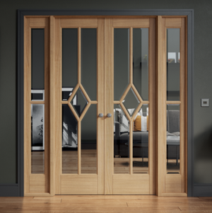 LPD Reims W6 Clear Glazed Oak Internal Room Divider - Pre Finished