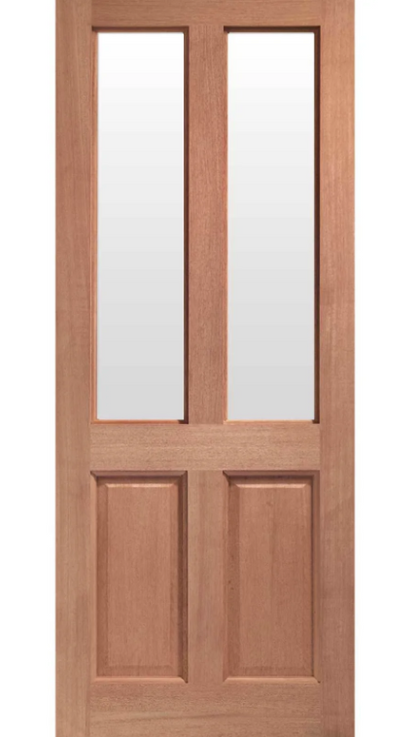 LPD Malton Frosted Glazed Dowelled Hardwood External Door - Unfinished