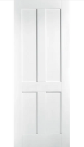 LPD London 4 Panel White Primed Internal Door