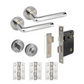 JB Kind Atlanta Satin & Polished Chrome Handle Latch Pack