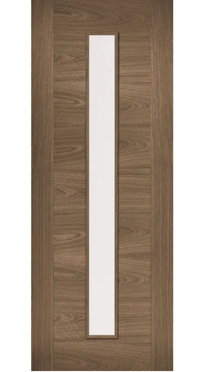 LPD Sofia Glazed 1L Walnut Veneer Internal Door - Pre Finished