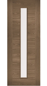 LPD Sofia Glazed 1L Walnut Veneer Internal Door - Pre Finished