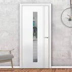 LPD Sierra Blanco Long Light Glazed White Composite Door - Pre Finished