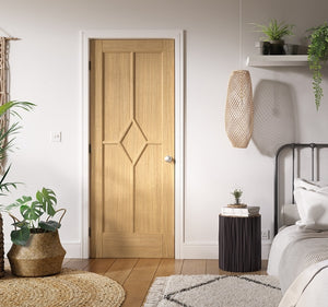 LPD Reims 5 Panel Oak Internal Door - Pre Finished