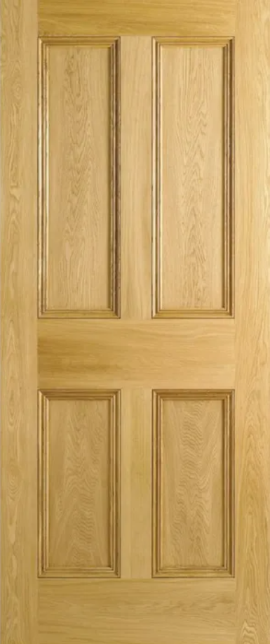 LPD 4P Oak Internal FD30 Fire Door - Unfinished
