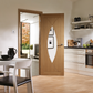 XL Joinery Pasaro Clear Glazed Internal Oak Door - Pre Finished