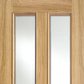 LPD Richmond RM2S Clear Glazed 2L Oak Internal Door - Unfinished