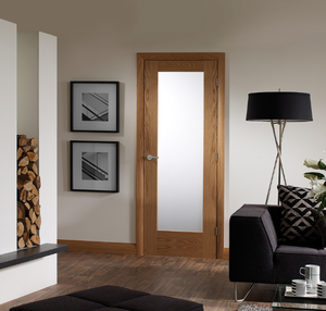XL Joinery Pattern 10 Obscure Glazed Internal Oak Door - Unfinished