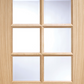 LPD Cottage Stable 6 Light Oak External Door - Unfinished
