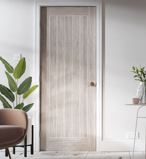 LPD Mexicano Light Grey Laminate FD30 Fire Door - Fully Finished