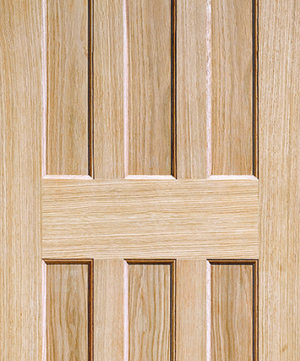 LPD DX 60's Style Oak Internal Door - Unfinished
