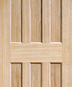 LPD DX 60's Style Oak Internal Door - Unfinished