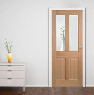 LPD Richmond Clear Glazed 2L Oak Internal Door - Unfinished