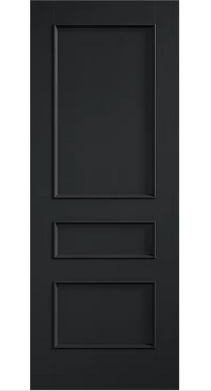 LPD Toledo 3 Panel Traditional Black Internal Door - Pre Finished