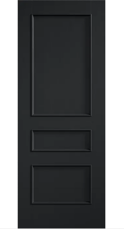 LPD Toledo 3 Panel Traditional Black Internal Door - Pre Finished