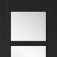 LPD Vancouver Charcoal Black 4 Light Glazed FD30 Fire Door - Pre Finished