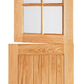 LPD Cottage Stable 4 Light Oak External Door - Unfinished