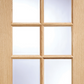 LPD Cottage 6 Light Glazed Oak External Door - Unfinished