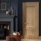 LPD Murcia 2 Panel Traditional Oak Internal Door - Pre Finished