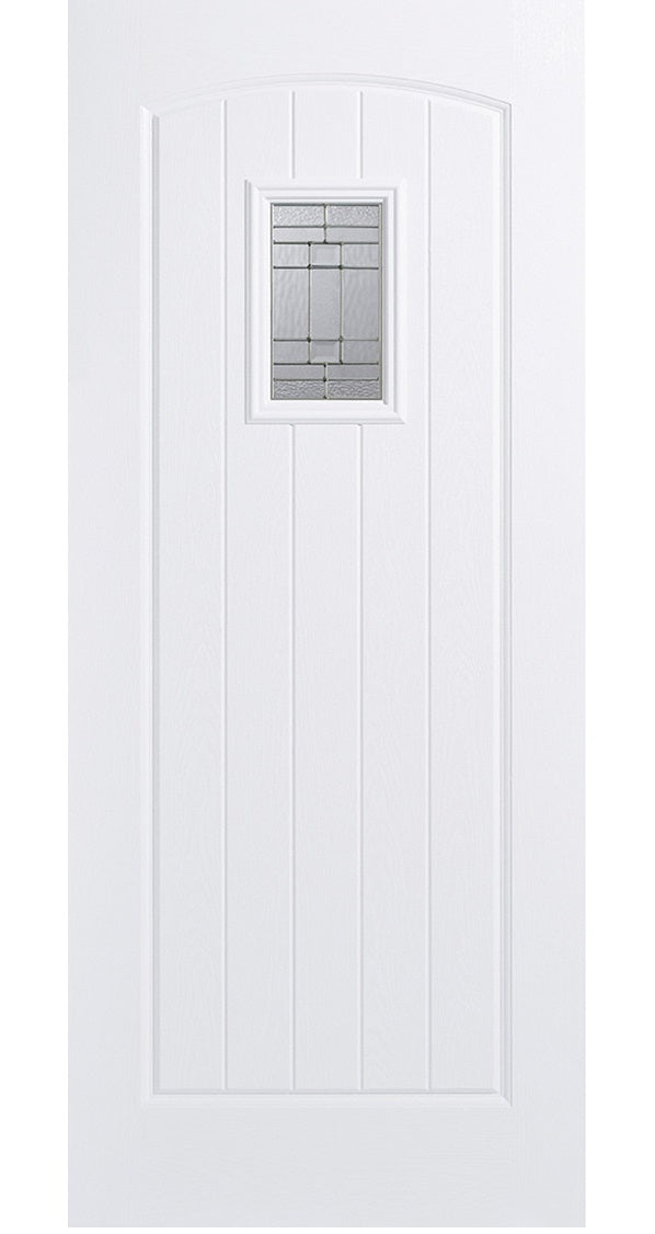 LPD Cottage Glazed White GRP External Door