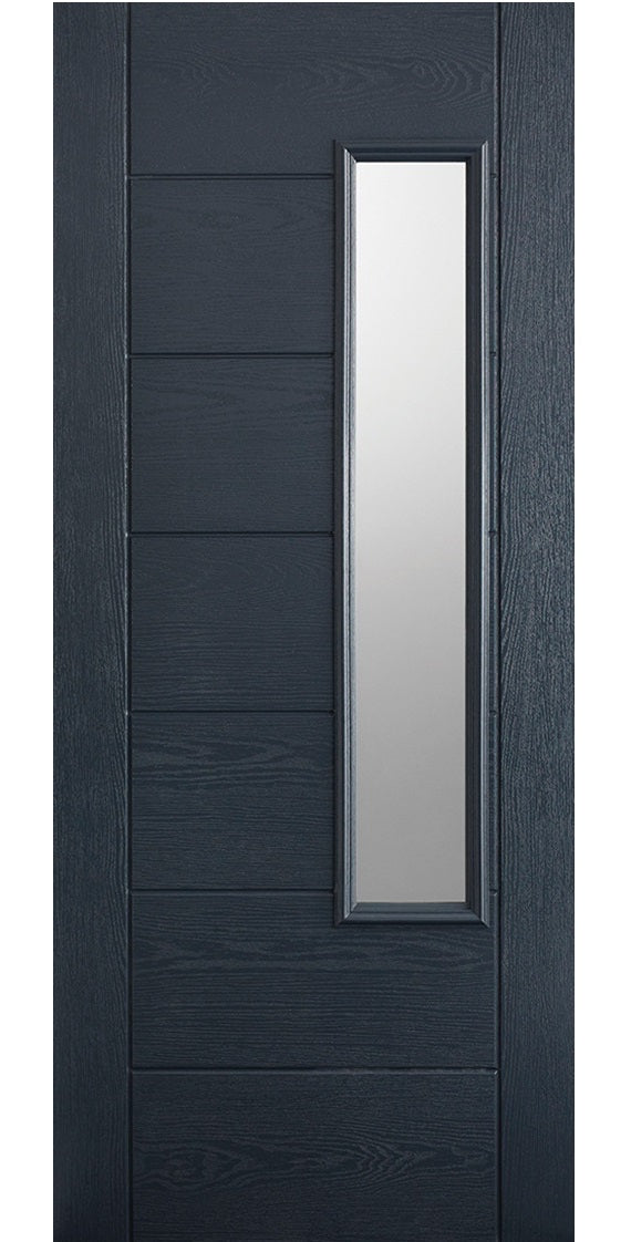 LPD Newbury Dark Grey Glazed GRP External Door