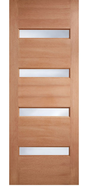 LPD Balham Frosted Glazed Hardwood External Door - Unfinished