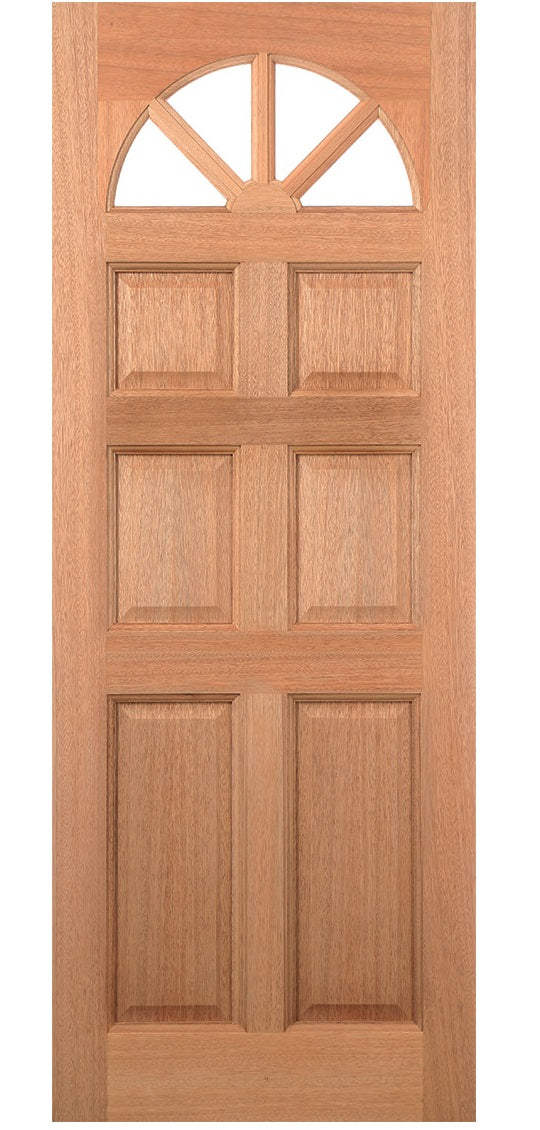 LPD Carolina 6 Panel Unglazed Hardwood External Door - Unfinished