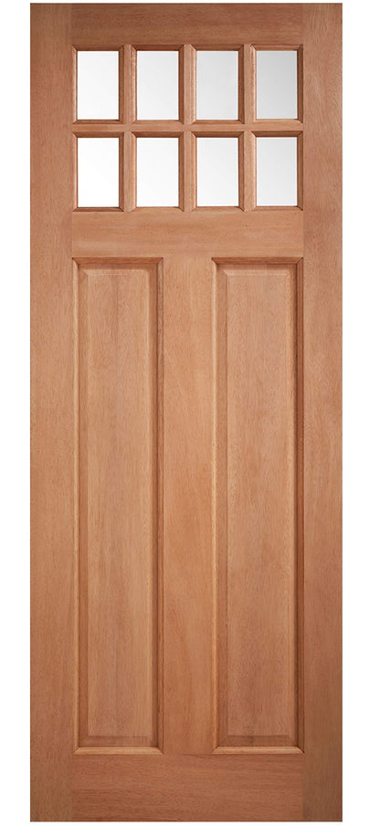 LPD Chigwell Clear Glazed Hardwood External Door - Unfinished