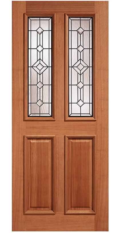 LPD Derby Glazed Leaded Hardwood External Door - Unfinished