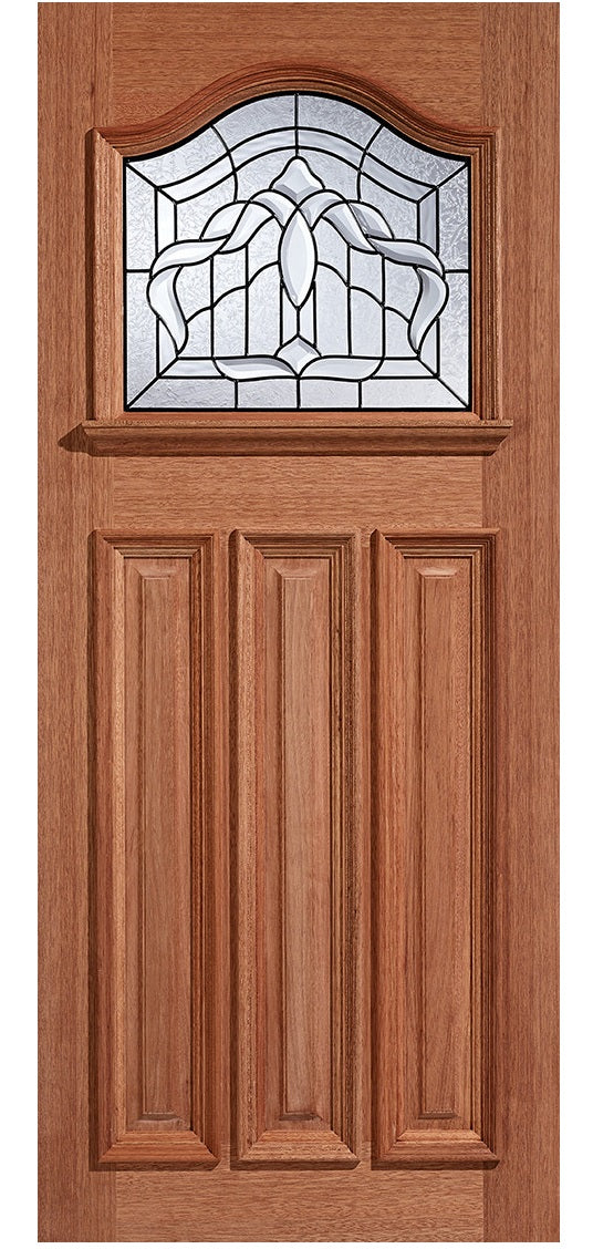 LPD Estate Crown Glazed Hardwood External Door - Unfinished
