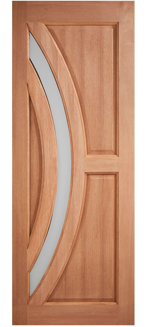 LPD Harrow Frosted Glazed Hardwood External Door - Unfinished