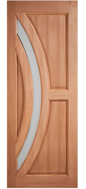 LPD Harrow Frosted Glazed Hardwood External Door - Unfinished