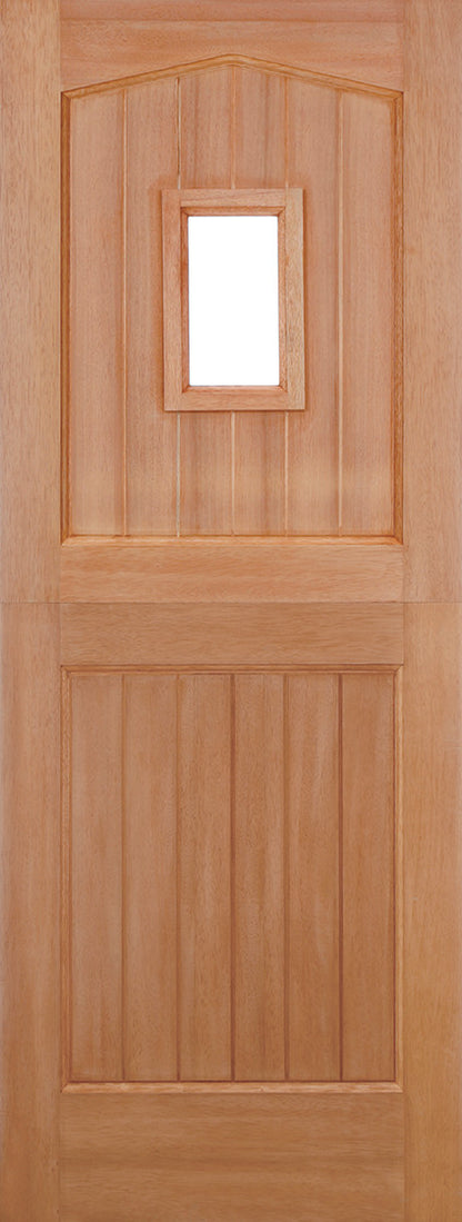 LPD Stable 1 Light Dowelled Unglazed Hardwood External Door - Unfinished