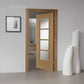 Mendes ISEO Deluxe Quarter Cut Glazed Central 4 Light - Pre Finished