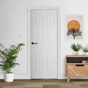 LPD Textured 4 Panel Moulded White Primed FD30 Fire Door