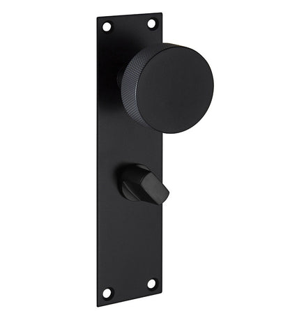 LPD Zermatt Matt Black Steel Knurled Finish Door Handle Pack