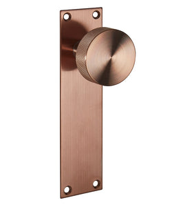 LPD Zermatt Satin Copper Steel Knurled Finish Door Handle Pack