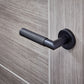 LPD Zurich Matt Black Knurled Finish Door Handle Pack