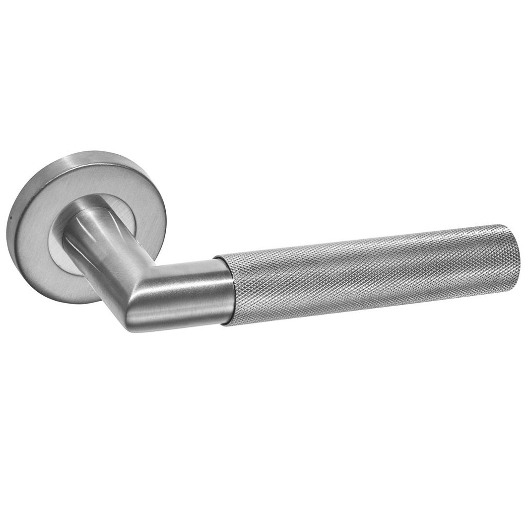 LPD Zurich Satin Stainless Steel Knurled Finish Door Handle Pack