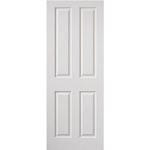 JB Kind Canterbury Grained White Primed Moulded FD30 Fire Door